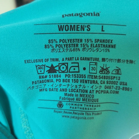 ❤️ 3 for $35 patagonia blue green sleeveless tank  top stretch size large - Picture 4 of 5